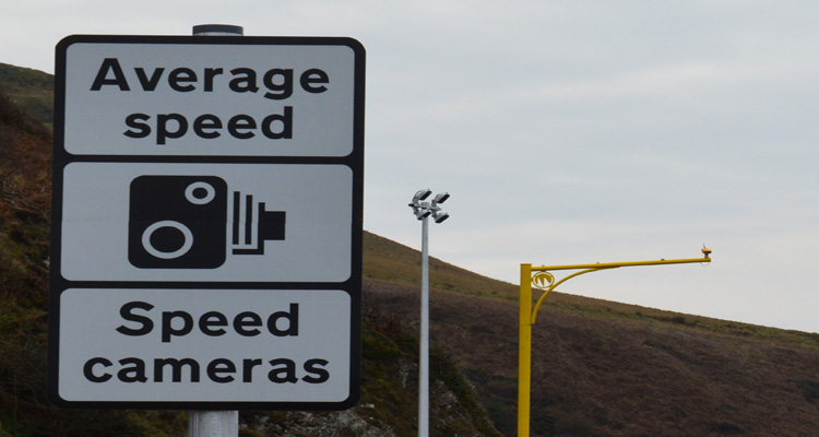 Average Speed Camera with Sign